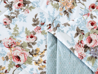 картинка комплект с летним одеялом из печатного сатина 200х220 см, 2141-omp от магазина asabella в Санкт-Петербурге