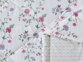 картинка комплект с летним одеялом из печатного сатина 200х220 см, 2140-omp от магазина asabella в Санкт-Петербурге