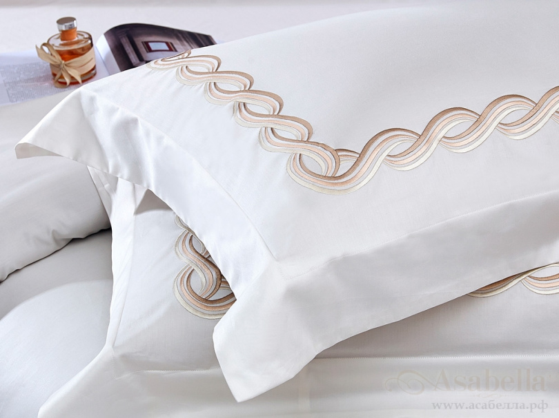 картинка комплект постельного белья евро, египетский хлопок 1040-4 от магазина asabella в Санкт-Петербурге