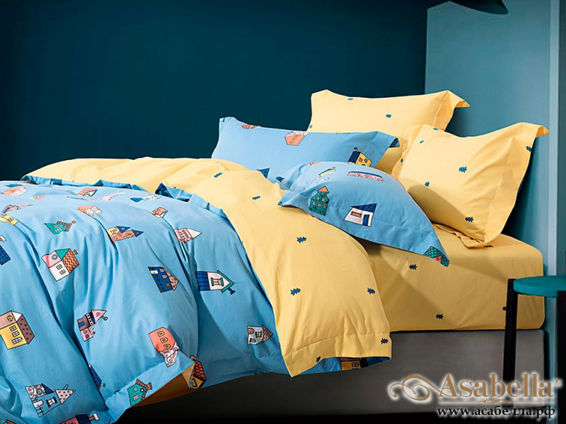 картинка комплект постельного белья 1,5-спальный, фланель 1182-4s от магазина asabella в Санкт-Петербурге