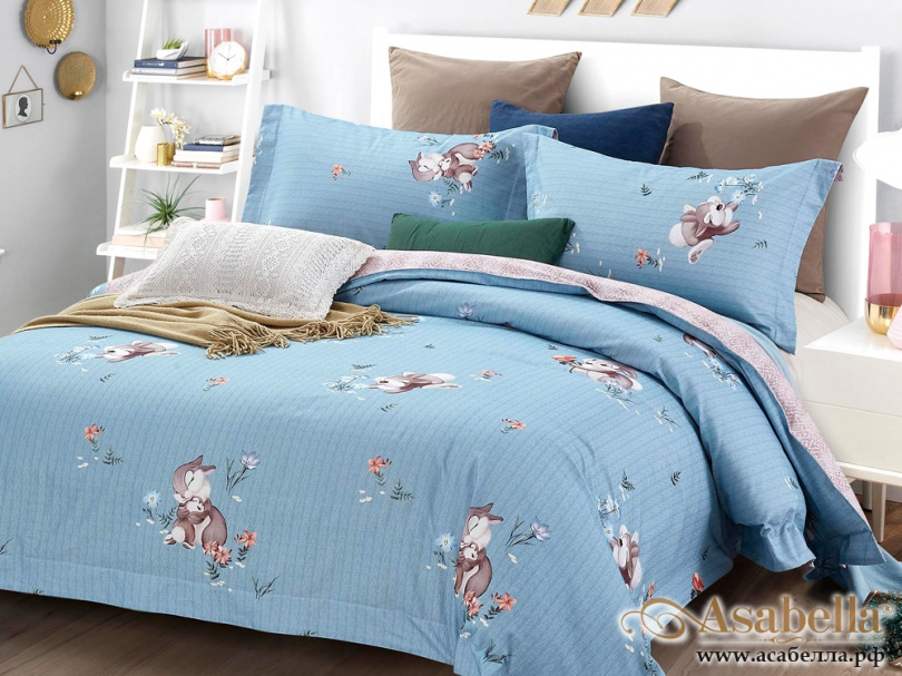 картинка комплект постельного белья 1,5-спальный, фланель 440-4xs от магазина asabella в Санкт-Петербурге