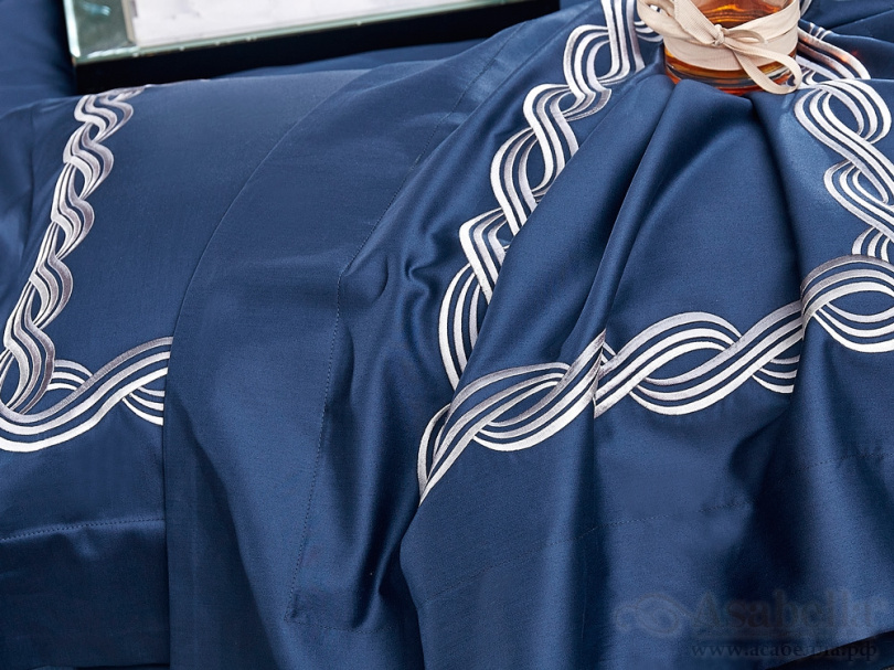 картинка комплект постельного белья евро, египетский хлопок 1037-4 от магазина asabella в Санкт-Петербурге
