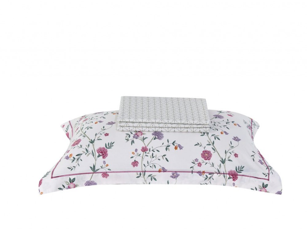 картинка комплект с летним одеялом из печатного сатина 200х220 см, 2140-omp от магазина asabella в #REGION_NAME_DECLINE_PP#