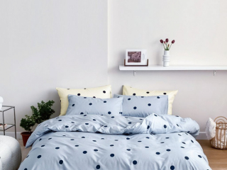 картинка комплект постельного белья 1,5-спальный, печатный сатин 2002-4s от магазина asabella в Санкт-Петербурге