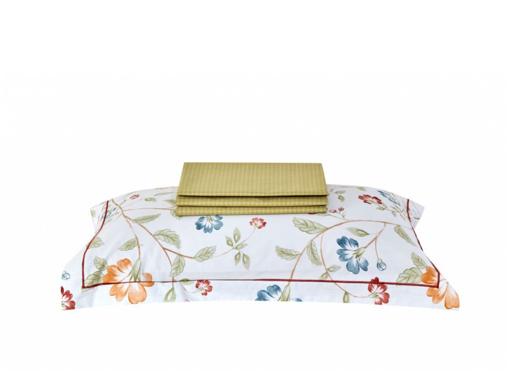 картинка комплект с летним одеялом из печатного сатина 200х220 см, 2139-omp от магазина asabella в #REGION_NAME_DECLINE_PP#