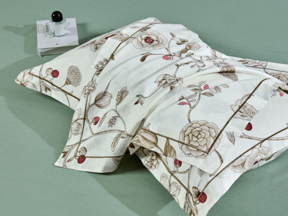 картинка комплект постельного белья евро, печатный сатин 2026-6 от магазина asabella в Санкт-Петербурге