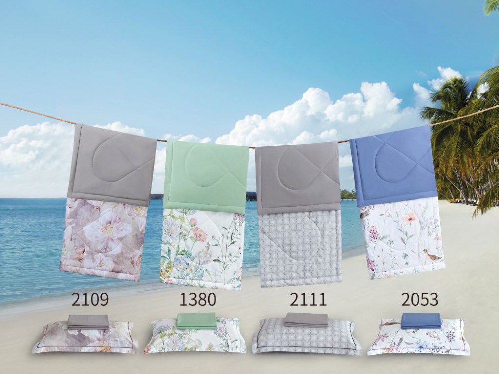 картинка комплект с летним одеялом из египетского хлопка premium 200х220 см, 2109-omp от магазина asabella в #REGION_NAME_DECLINE_PP#