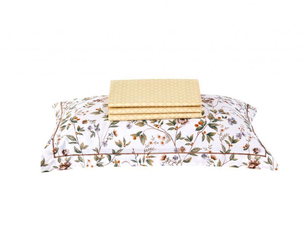 картинка комплект с летним одеялом из  печатного сатина 160х220 см, 2143-2osp от магазина asabella в Санкт-Петербурге