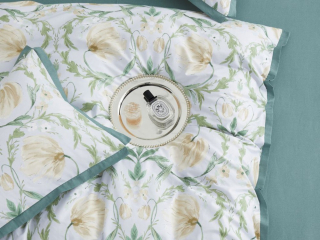 картинка комплект постельного белья 1,5-спальный, печатный сатин 1874-4s от магазина asabella в Санкт-Петербурге