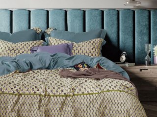 картинка комплект постельного белья 1,5-спальный, тенсел-люкс 1524-4s от магазина asabella в Санкт-Петербурге