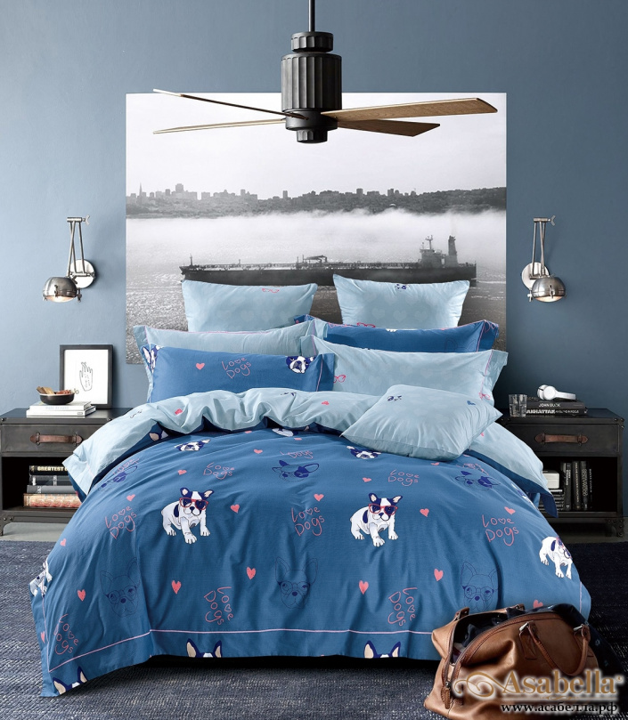 картинка комплект постельного белья asabella 376-4s, размер 1.5-спальный от магазина asabella в Санкт-Петербурге