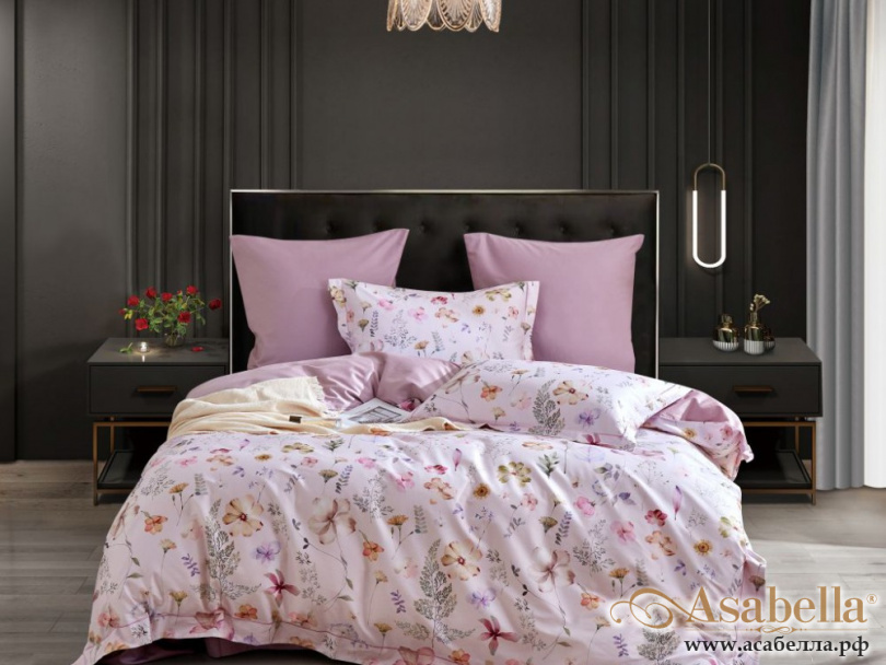 картинка комплект постельного белья 1,5-спальный, египетский хлопок 2153-4s от магазина asabella в Санкт-Петербурге