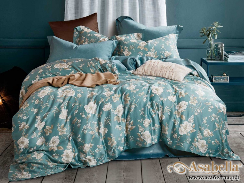 картинка комплект постельного белья 1,5-спальный, тенсел 1301-4s от магазина asabella в Санкт-Петербурге