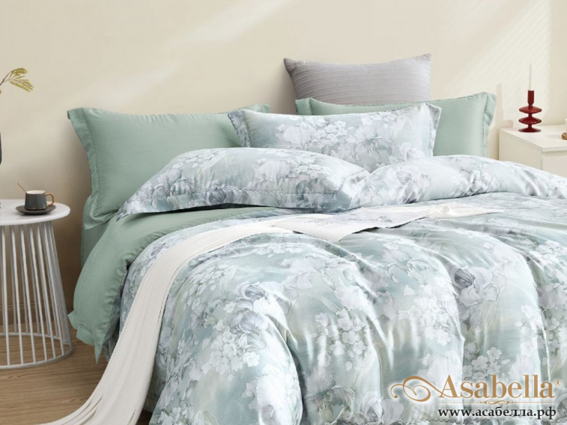 картинка комплект постельного белья 1,5-спальный, тенсел-люкс 2089-4s от магазина asabella в Санкт-Петербурге