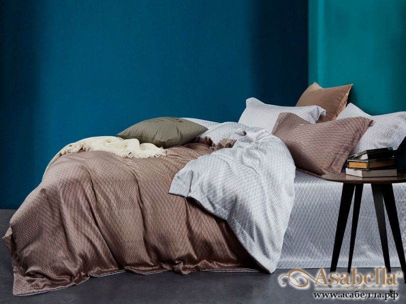 картинка комплект постельного белья 1,5-спальный, тенсел 1391-4s от магазина asabella в Санкт-Петербурге