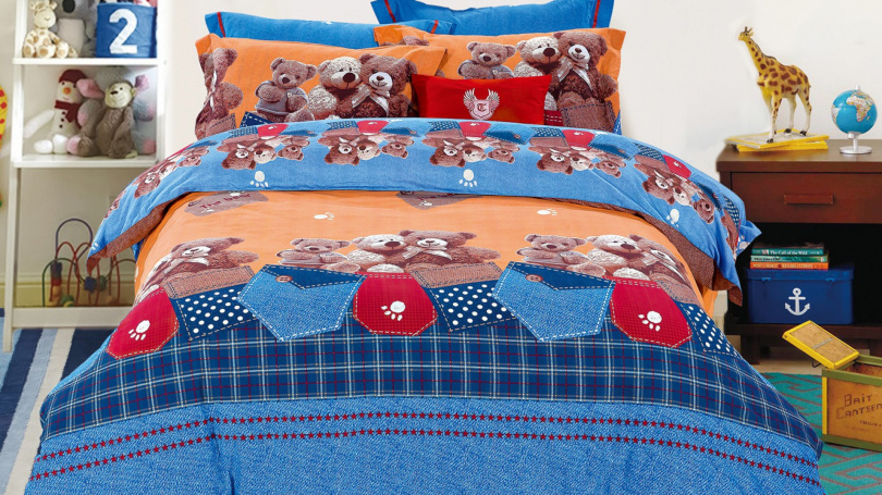 картинка комплект постельного белья 1,5-спальный, фланель 134-4s от магазина asabella в Санкт-Петербурге