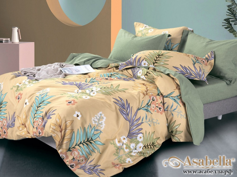 картинка комплект постельного белья семейный, фланель 1416-7 от магазина asabella в Санкт-Петербурге