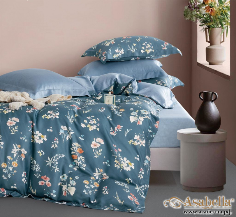 картинка комплект постельного белья 1,5-спальный, тенсел 1962-4s от магазина asabella в Санкт-Петербурге