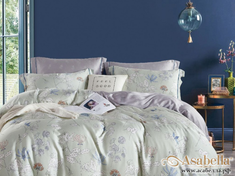 картинка комплект постельного белья 1,5-спальный, тенсел 1526-4s от магазина asabella в Санкт-Петербурге