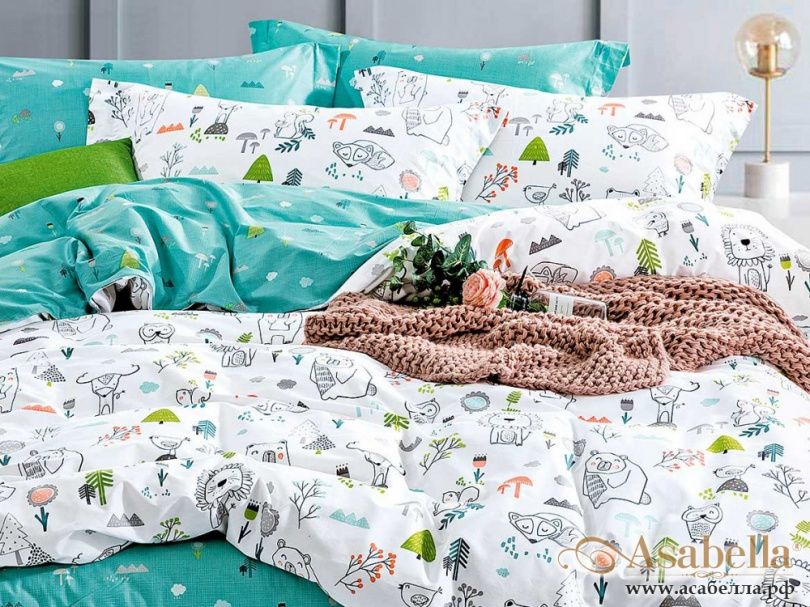картинка комплект постельного белья asabella 1334-4xs, размер 1,5-спальный от магазина asabella в Санкт-Петербурге