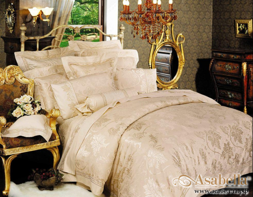 картинка комплект постельного белья asabella 311, размер евро-плюс от магазина asabella в Санкт-Петербурге