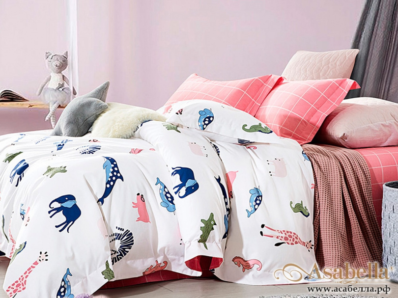 картинка комплект постельного белья 1,5-спальный, фланель 1181-4xs от магазина asabella в Санкт-Петербурге
