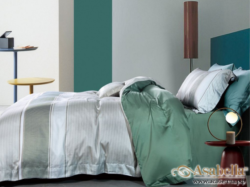картинка комплект постельного белья 1,5-спальный, тенсел-люкс 1754-4s от магазина asabella в Санкт-Петербурге