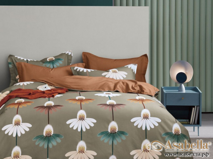 картинка комплект постельного белья 1,5-спальный, фланель 1666-4s от магазина asabella в Санкт-Петербурге