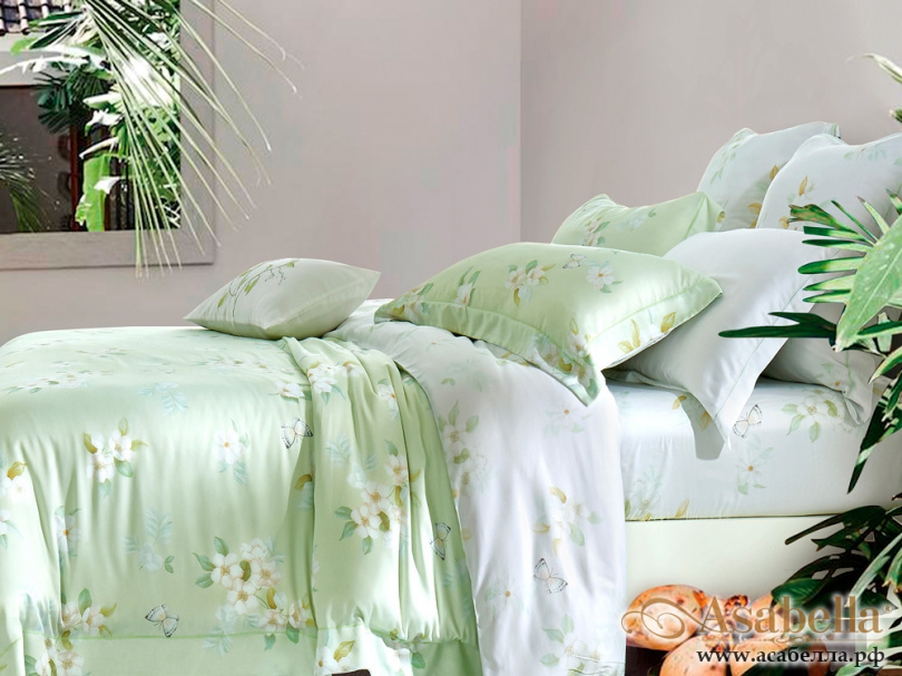 картинка комплект постельного белья 1,5-спальный, тенсел 1058-4s от магазина asabella в Санкт-Петербурге