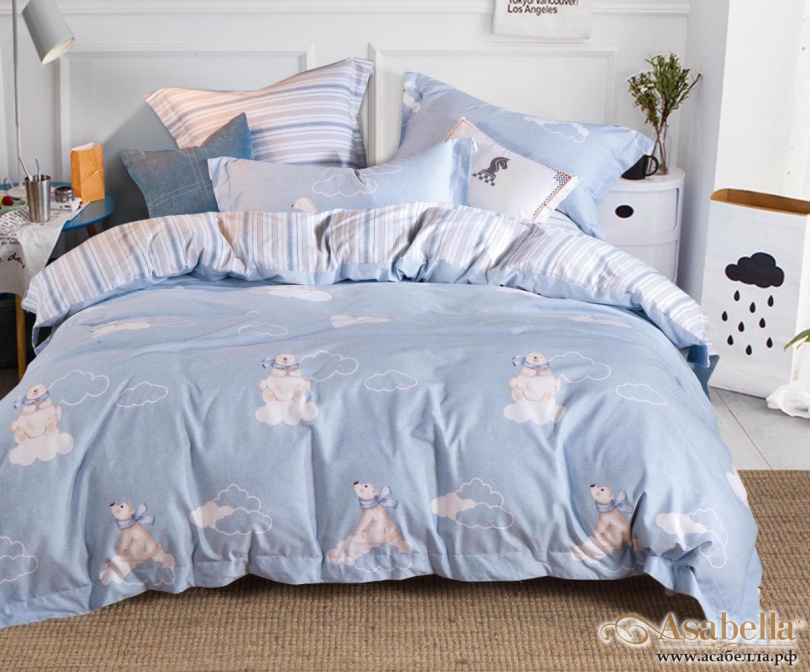 картинка постельное белье из фланели asabella 441-4s, размер 1.5 спальный от магазина asabella в Санкт-Петербурге